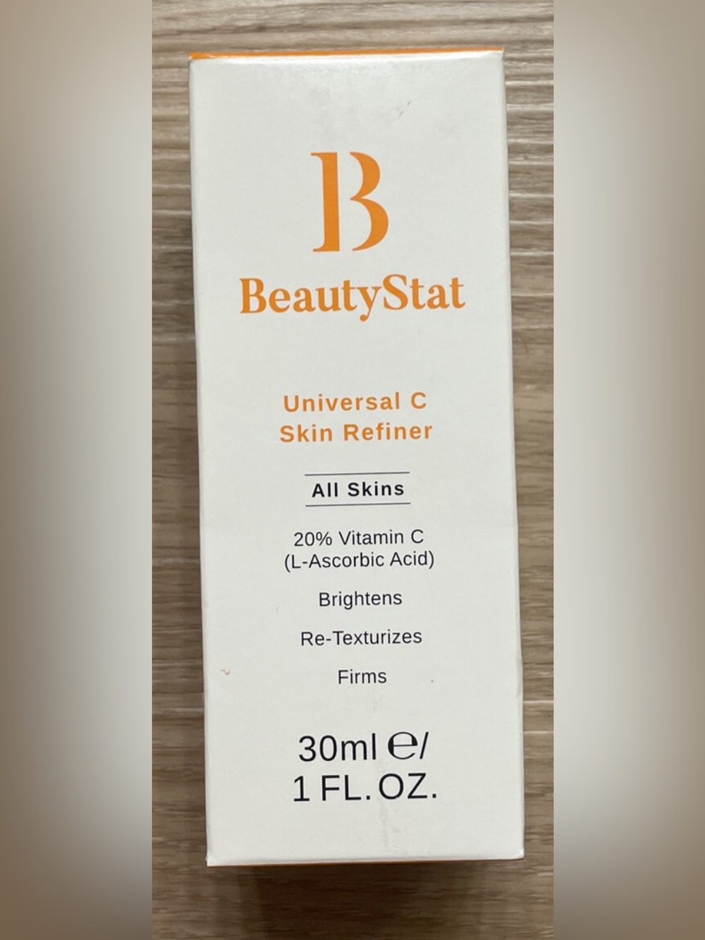 BeautyStat Universal C Skin Refiner — Orange and White Packaging